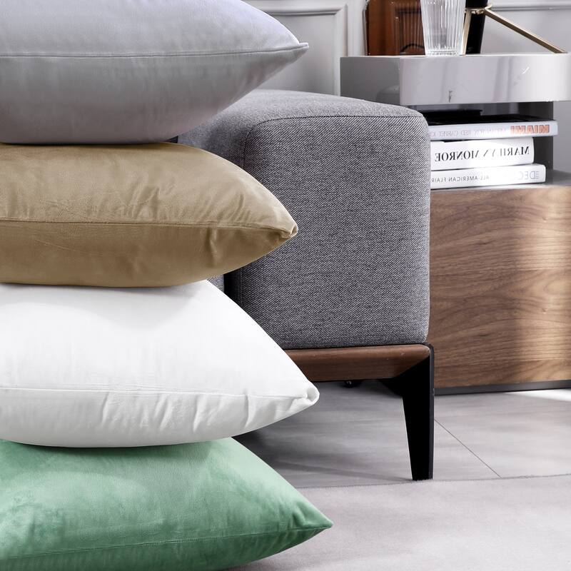 Deconovo Velvet Throw Pillow Covers 4 PCS (Cover Only)