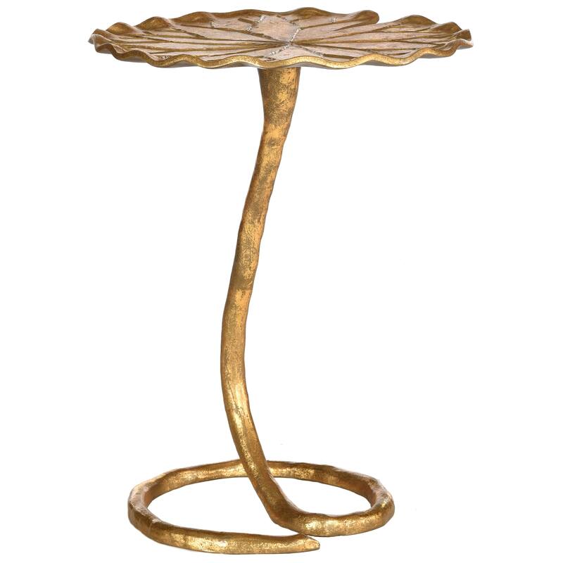 SAFAVIEH Nira Gold Side Table - 15.5" x 15.5" x 21" - 16Wx16Dx21H - Gold