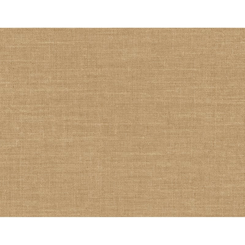 Seabrook Designs Hopsack Embossed Vinyl Unpasted Wallpaper - 27 in. W x 27 ft. L - Honey Brown