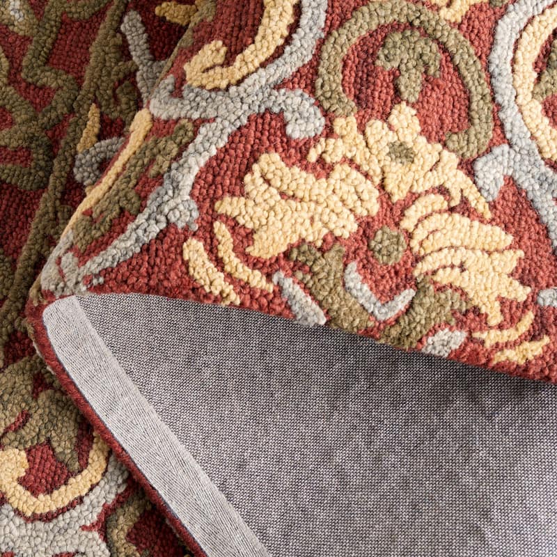 SAFAVIEH Handmade Blossom Parthenia Floral Wool Rug