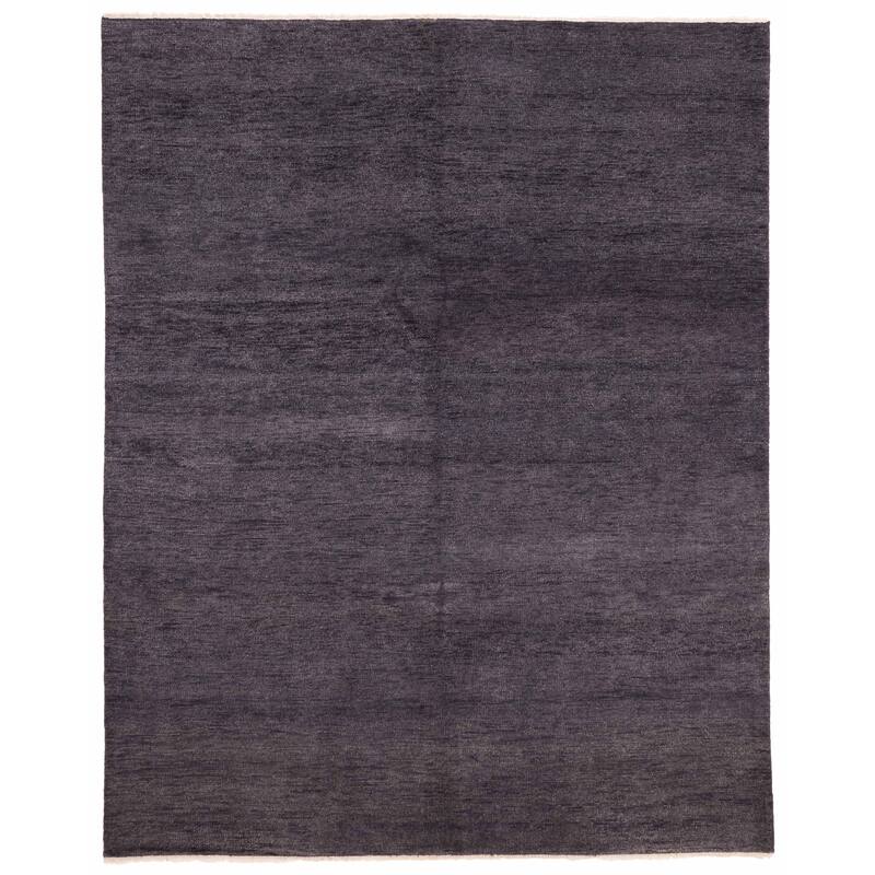 ECARPETGALLERY Hand-knotted Pak Finest Gabbeh Dark Navy Wool Rug - 8'0 x 9'10
