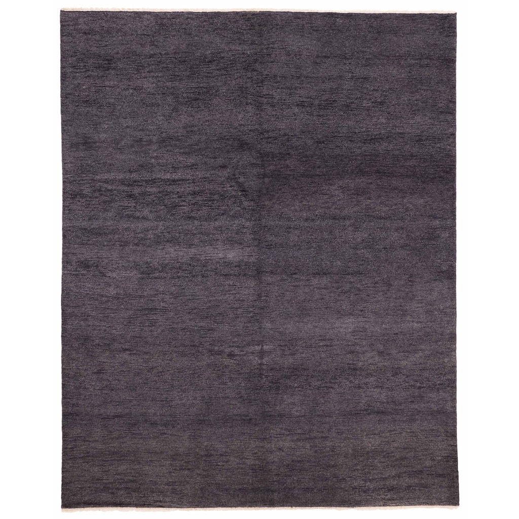 ECARPETGALLERY Hand-knotted Pak Finest Gabbeh Dark Navy Wool Rug - 8'0 x 9'10