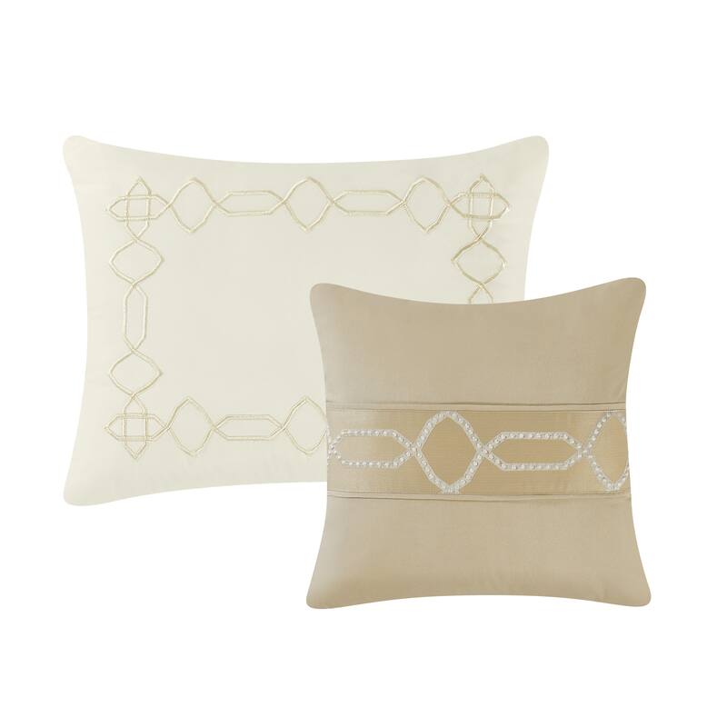Victoria Geo Gold 9 Piece Comforter Set