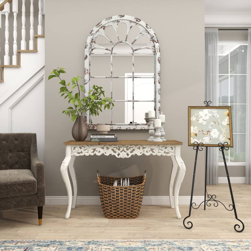 Metal Scroll Large Adjustable 3 Tier Display Easel with Chain Support - Black - Roche River Decor