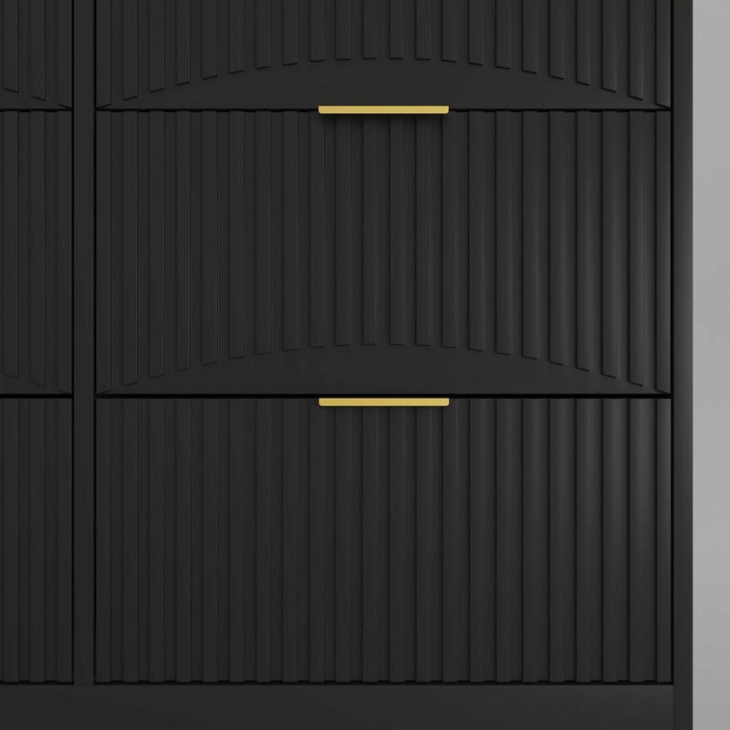 9-Drawer Wooden Dresser, 63" Large Deep Chest of Drawers with Ample Storage