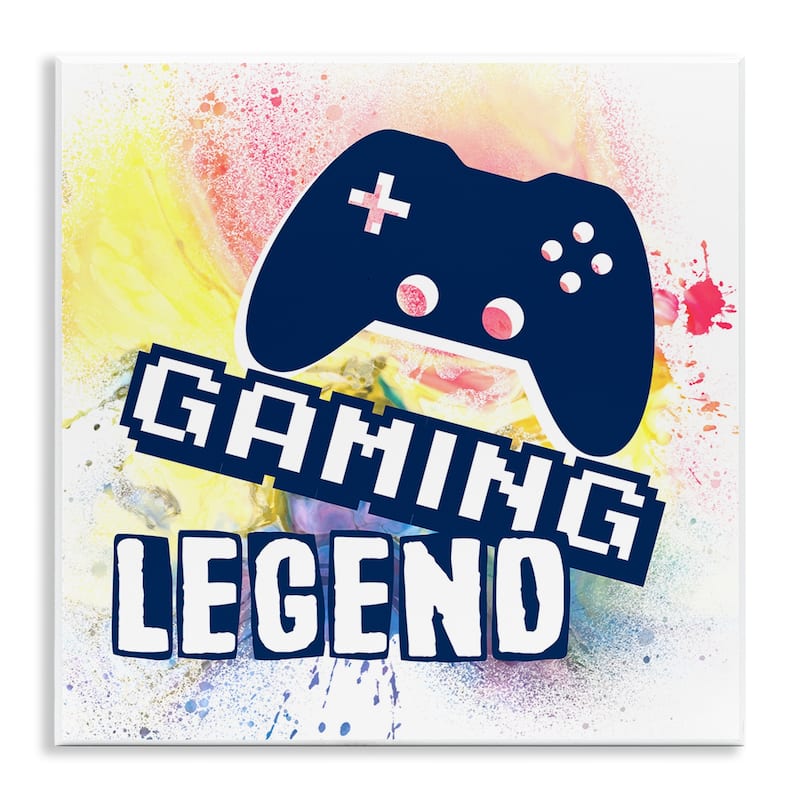 Stupell Gaming Legend Modern Splatter Wall Plaque Art Design By Marcus Prime - 12 x 12
