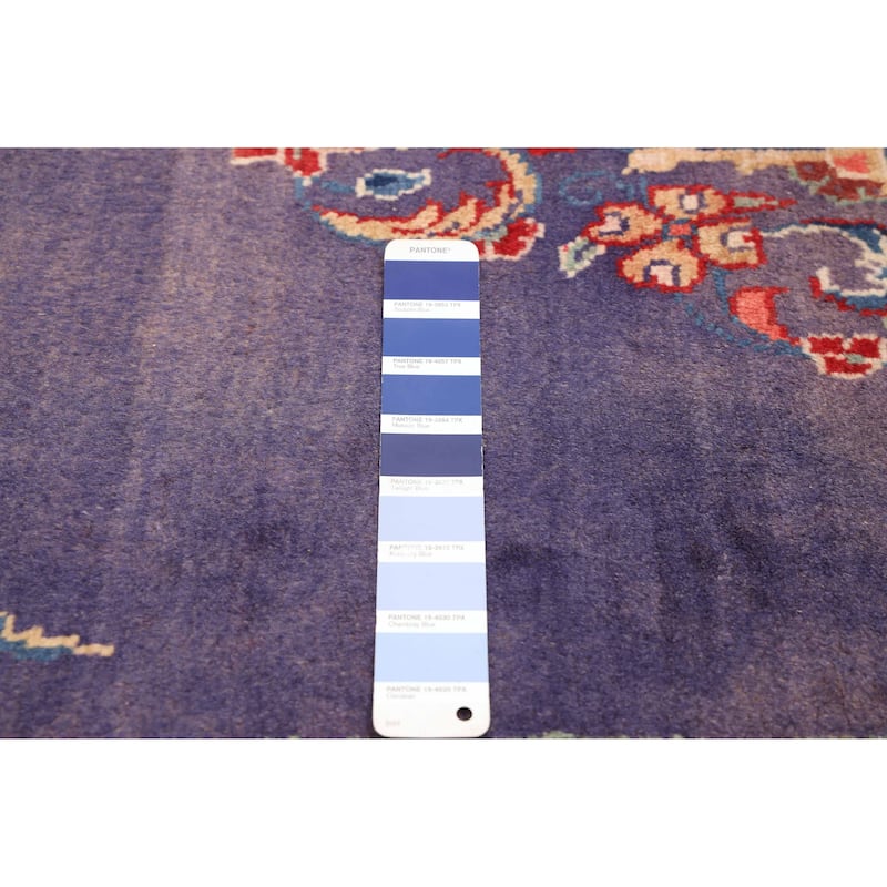 ECARPETGALLERY Hand-knotted Andelz Navy Wool Rug - 4'2 x 8'0