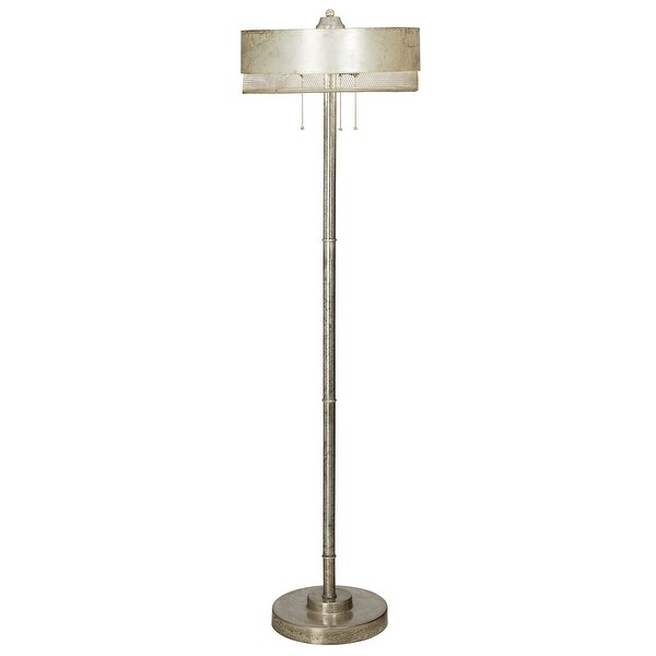 River of Goods 62H Aged Silver Finish Metal Floor Lamp Silver