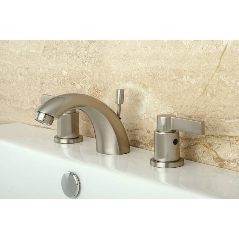Kingston Brass Nuvo Fusion Widespread Bathroom Faucet - Free Pop-Up