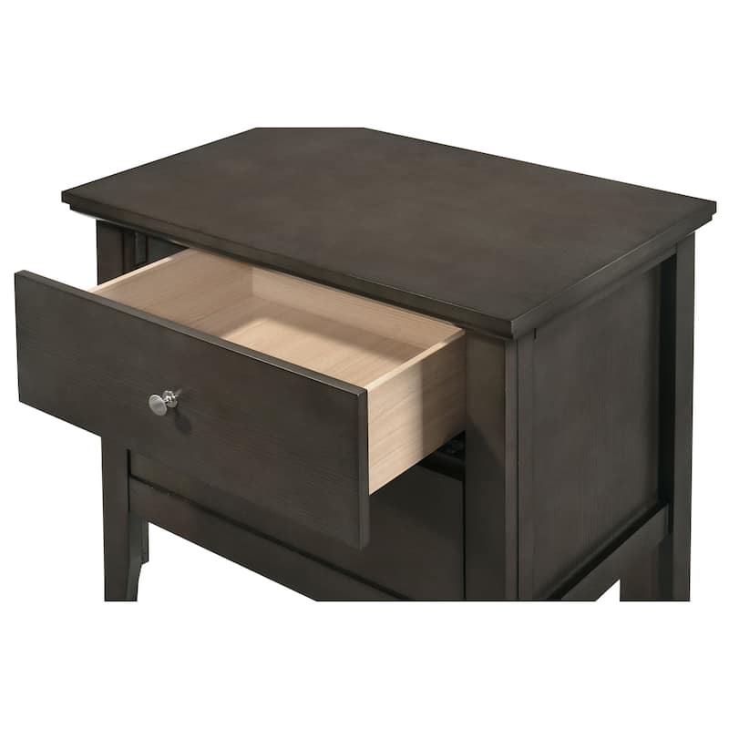 Primo Transitional Wood 2-drawer Nightstand Table