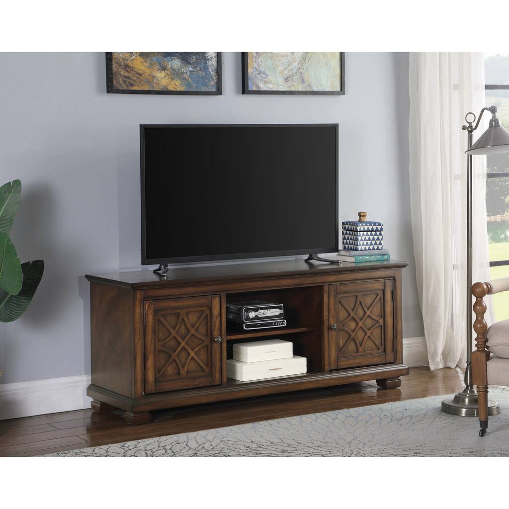 Stephanos 60-inch TV Console with Adjustable Shelves