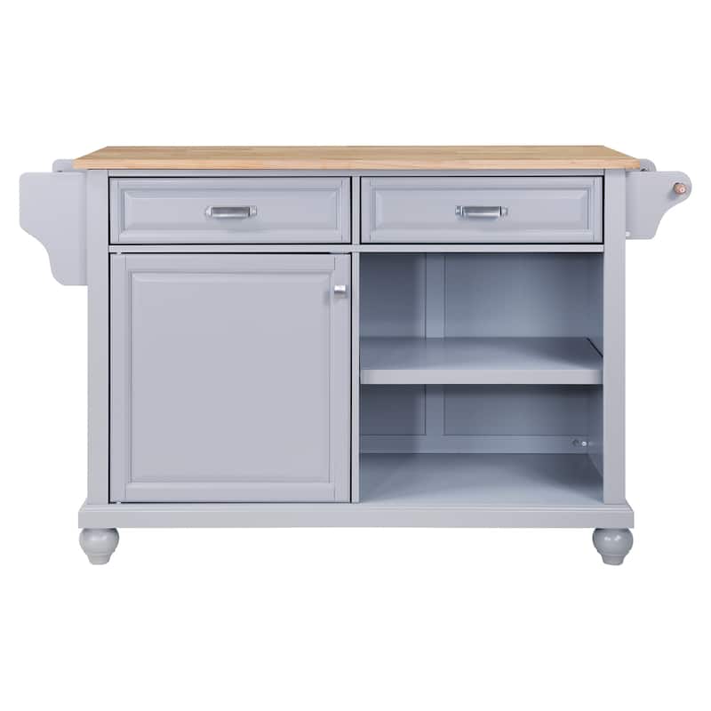 Kitchen Island Cart with Storage for Diningroom - Gray