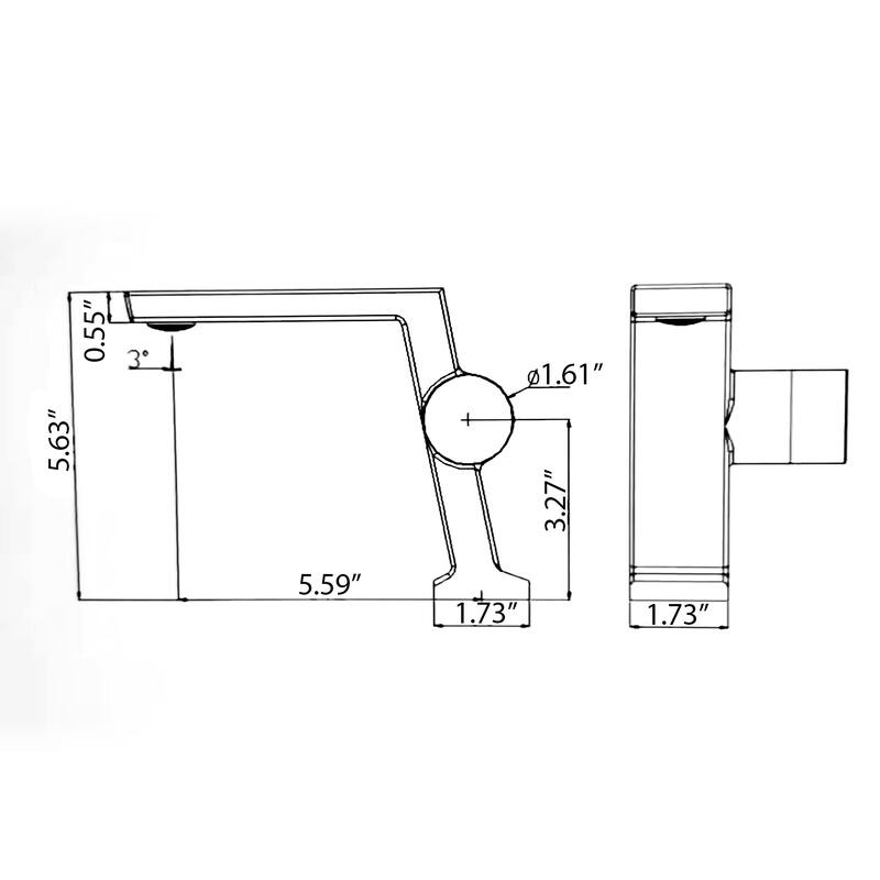 5.63"H Solid Brass Single Handle Single Hole Bathroom Sink Faucet