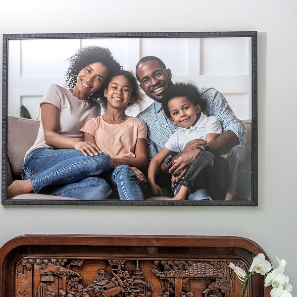 34x12 Frame Brown Solid Wood Picture Frame - Complete Modern Photo