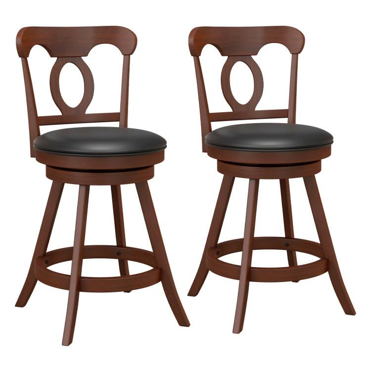 Swivel Bar Stools with Footrest - 30 Inches