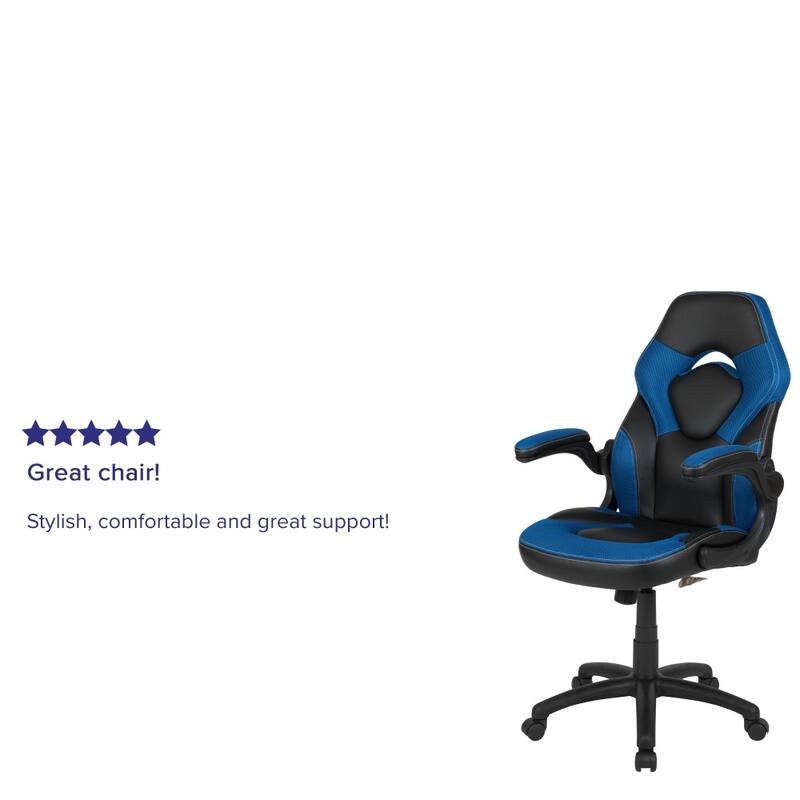 High Back Racing Style Ergonomic Gaming Chair with Flip-Up Arms