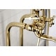 preview thumbnail 19 of 42, Kingston Brass Freestanding Clawfoot Tub Faucet Package with Supply Line in Matte Black