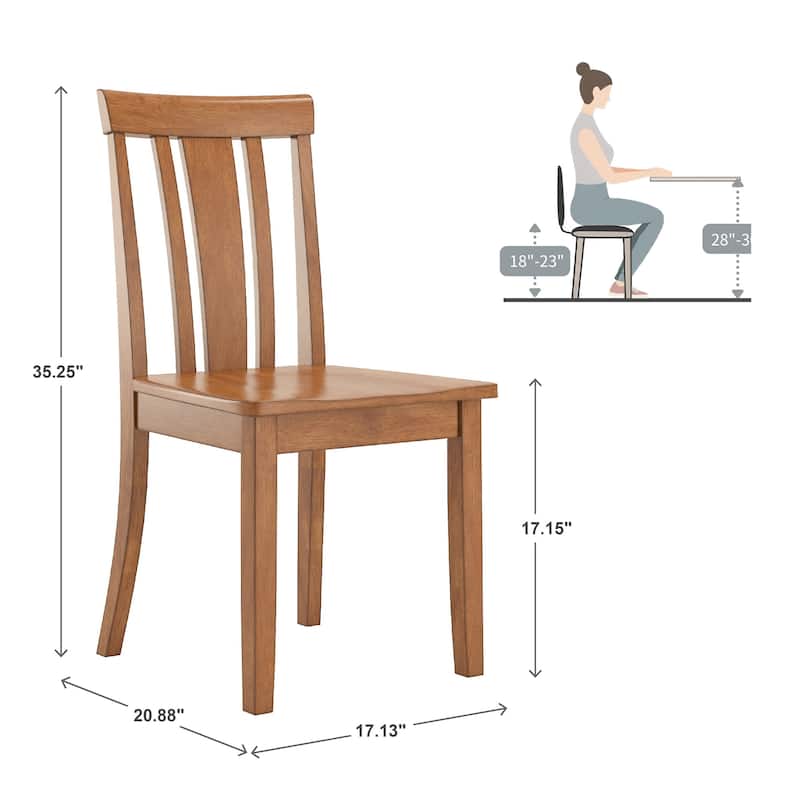 Wilmington II Round Pedestal Base Oak Finish Breakfast Nook Set by iNSPIRE Q Classic