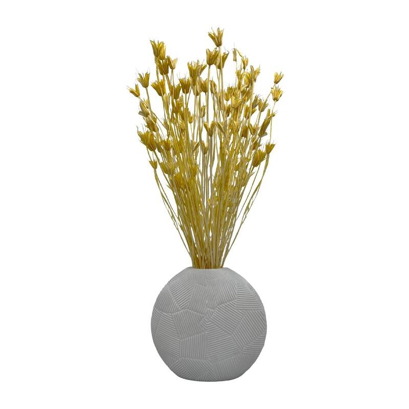 Bundle of 4 Dried Octagon Flower, Nigella Orientalis-Love in a Mist, 24" - 24 inches - Orange