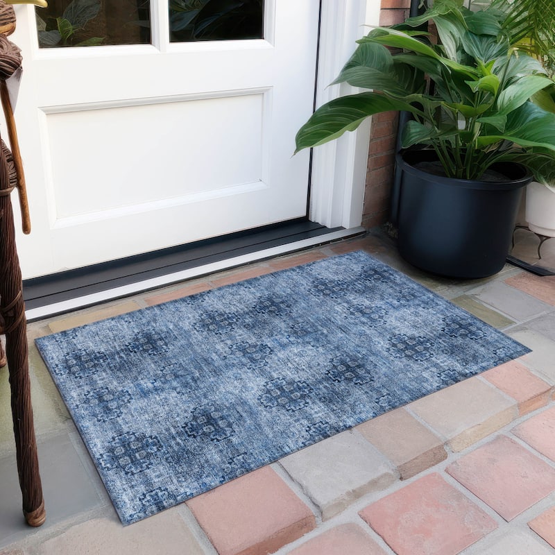 Alvafi Garden-Inspired Weather Resistant Classic Meets Modern Outdoor Rug