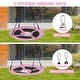 preview thumbnail 9 of 24, 40 Inches Saucer Tree Swing Round with Adjustable Ropes and Carabiners