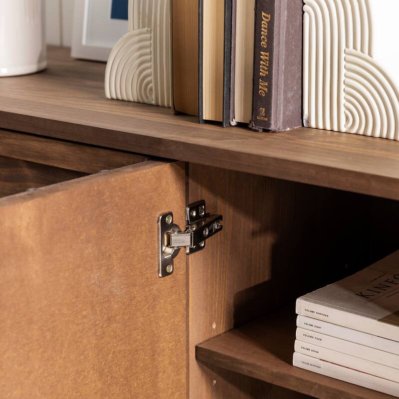 Walker Edison Solid Wood 2-Drawer, 2-Door Prism Buffet Cabinet