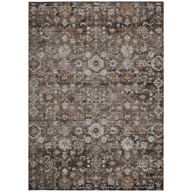 HomeRoots Oriental Traditional Rectangle Outdoor Rug