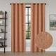 preview thumbnail 7 of 90, Linen Texture 100% Blackout Grommet Curtain Pair(2 panels) 52"Wx108"L - Heather Brick Red