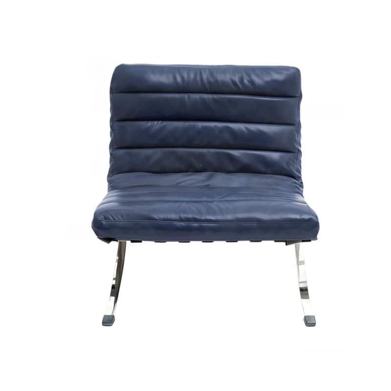 Mid Century Tufted Top Grain/ Faux Leather Upholstered Lounge Chair