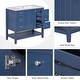 preview thumbnail 18 of 28, 36" Bathroom Vanity with Sink Combo, One Cabinet and Three Drawers, Solid Wood and MDF Board