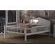 preview thumbnail 4 of 10, Full Wood Platform Bed with House Headboard, LED & Built-in Storage, White