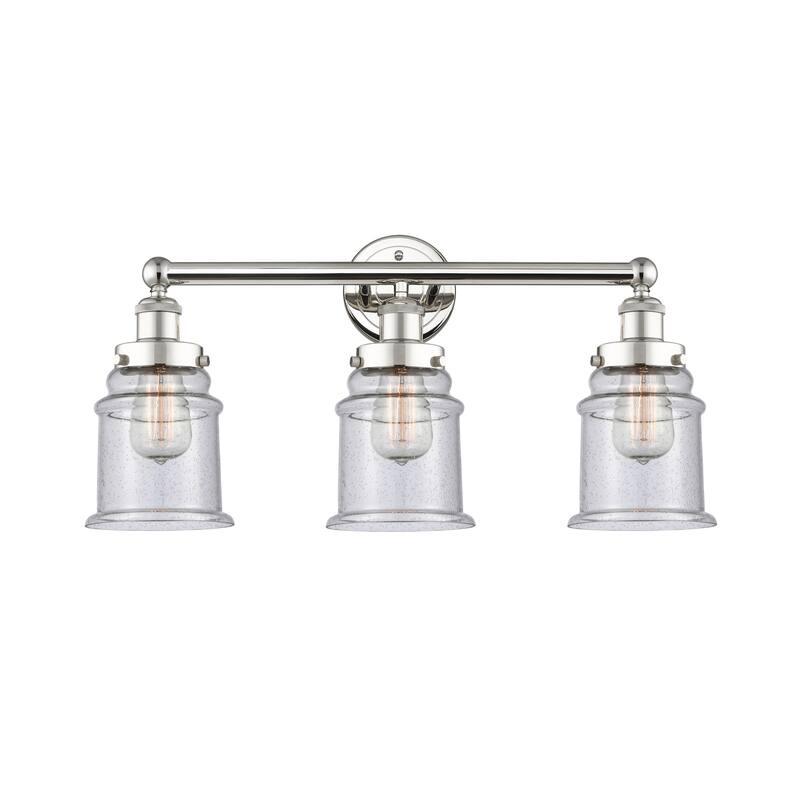 Innovations Lighting 616-3W-13-24 Canton Vanity Canton 3 Light 24" - Polished Nickel / Seedy