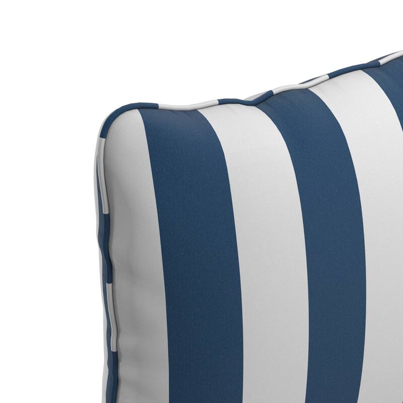 California Umbrella Outdoor Deep Seat Cushion Set, 24" x 48", Sunbrella Fabric, Densified Fiber Fill