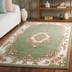 preview thumbnail 9 of 92, SAFAVIEH Handmade Aubusson Hrachuhi Traditional Wool Rug 3' x 5' - Green/Ivory