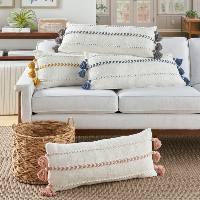 Mina Victory Lifestyle Striped Throw Pillow