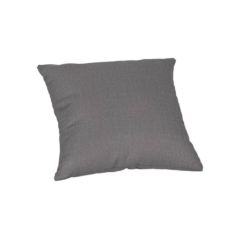 Sunbrella® Solid Fabric 1-Piece Indoor/Outdoor Square Throw Pillow, 18"W x 18"L, Cast Slate - Cast Slate