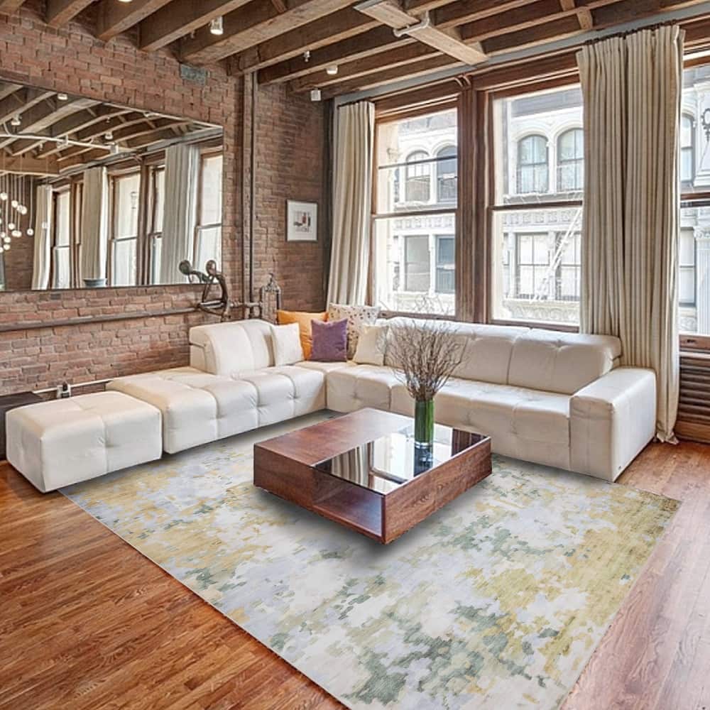 Gertmenian Crystal Print Soft Flat Pile Polyester Slip Resistant Washable Indoor Printed Area Rug Collection