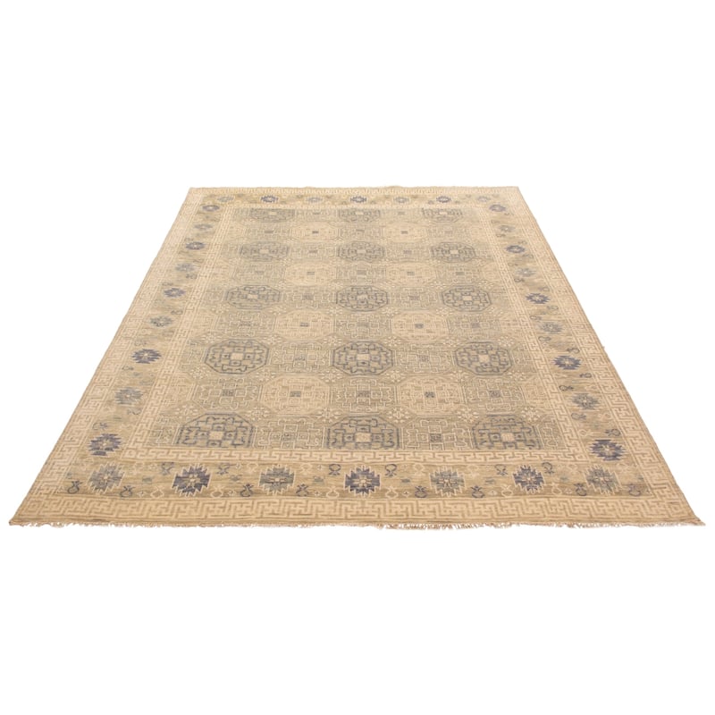ECARPETGALLERY Hand-knotted Mamluk Khaki Wool Rug - 8'11 x 11'11