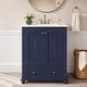 preview thumbnail 2 of 33, 24 Inch Solid Rubberwood Bathroom Vanity with Integrated Ceramic Sink & Soft-Close Hinges - 24"