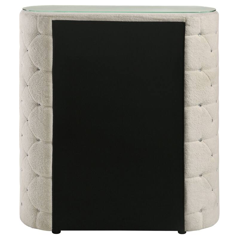 Sonya 5-drawer Upholstered Bedroom Chest of Drawers Ivory