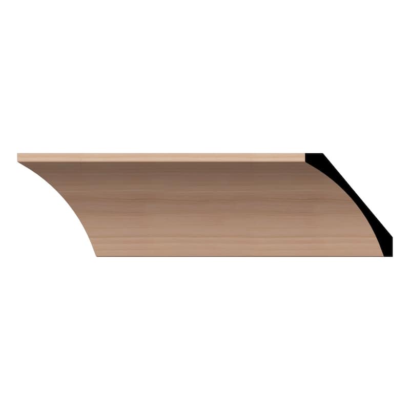 WM291: 4-in H x 3-1/2-in P x 5-1/4-in F x 96-in L Americraft Solid Hardwood Stain Grade Crown Moulding - Cherry