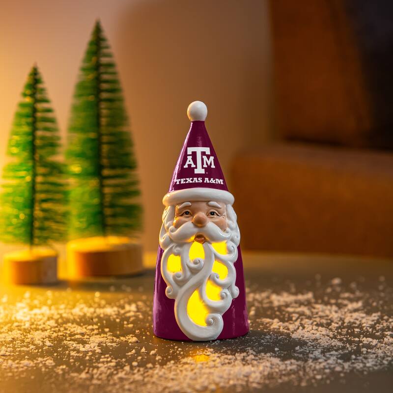Texas A&M Santa LED Garden Statuary, 8"