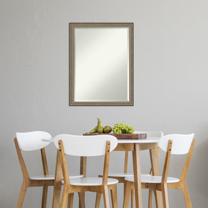 Beveled Wood Wall Mirror - Parisian Silver Frame
