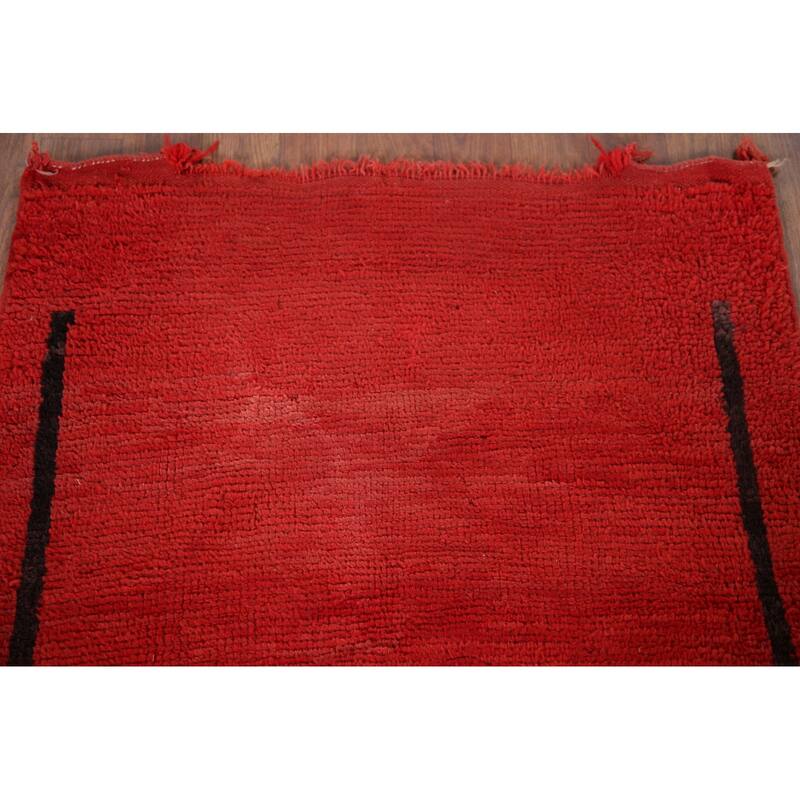 Moroccan Oriental Antique Area Rug Hand-knotted Wool Carpet - 2'7" x 5'9"