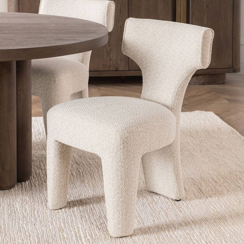 Classic Home Khai Upholstered Fabric Dining Chair - Birch Cream
