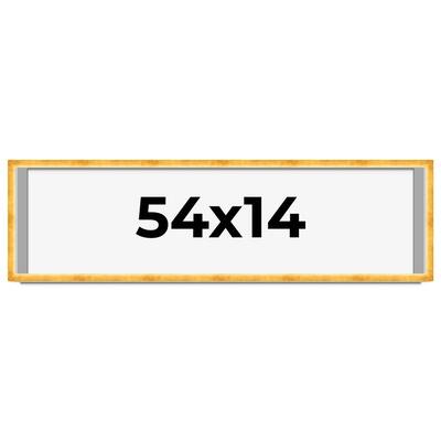 54x14 Shadow Box Frame Gold | 1.625 Inches Deep Real Wood Traditional