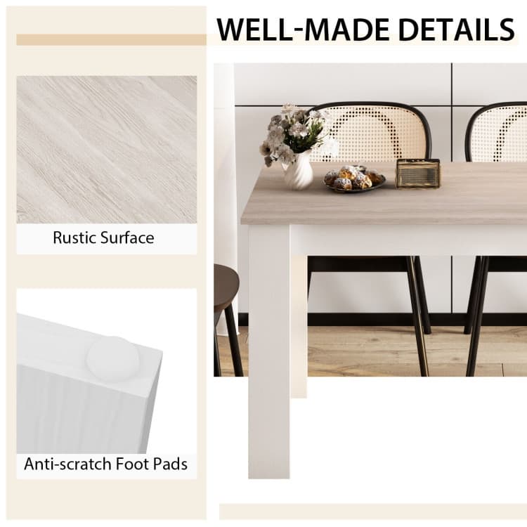 47 Inches Dining Table for Kitchen and Dining Room - 47" x 28" x 30" (L x W x H)