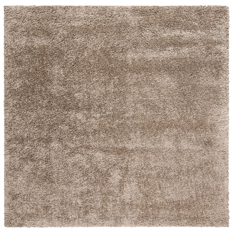 SAFAVIEH Royal Shag Soffia 2-inch Thick Rug - 6'7" x  6'7" - Brown - Square