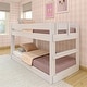 preview thumbnail 4 of 16, Max and Lily Farmhouse Twin over Twin Low Bunk Bed White Wash