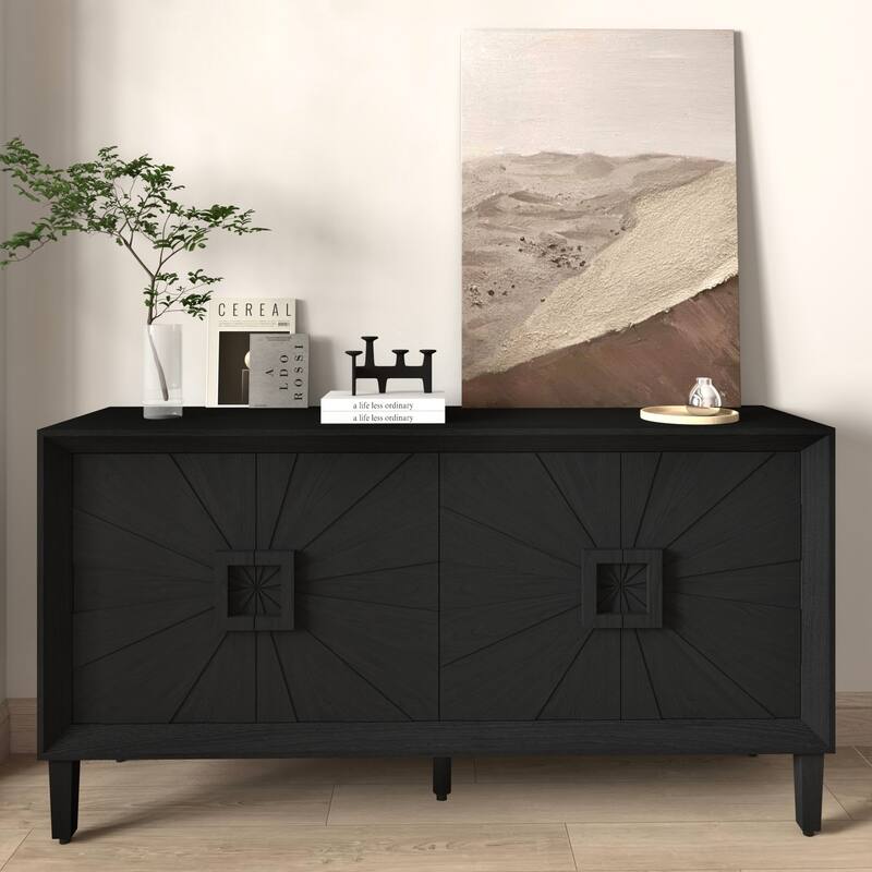 60" Sideboard Buffet Storage Cabinet Hallway Entryway Cabinet TV Console Table for Living Room & Kitchen